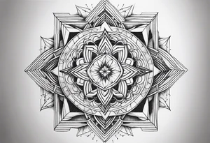 Dotwork Geometry tattoo idea