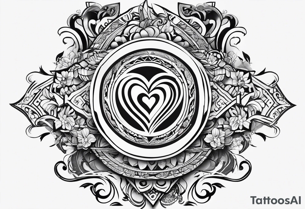 A tattoo with the name: kaimani with a heart tattoo idea