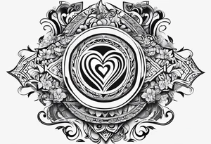 A tattoo with the name: kaimani with a heart tattoo idea