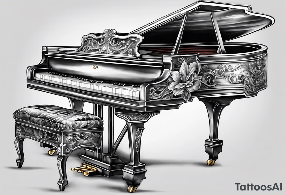 wing piano tattoo idea