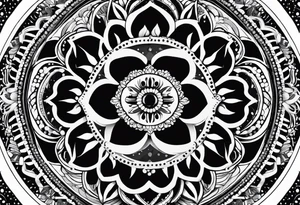mandala made of dots tattoo idea