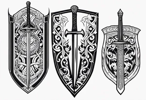 Valhalla
sword shield armour tattoo idea