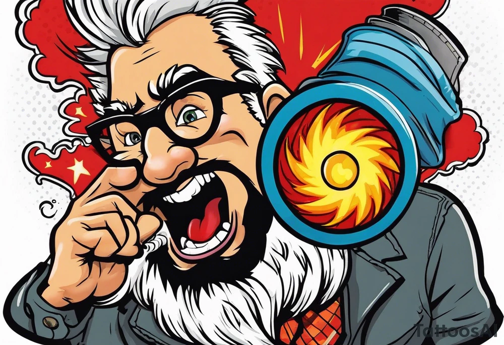 stick of dynamite trying to blow out his own burning fuse tattoo idea