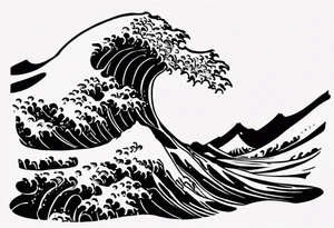 A single tattoo of The great wave off kanagawa tattoo idea