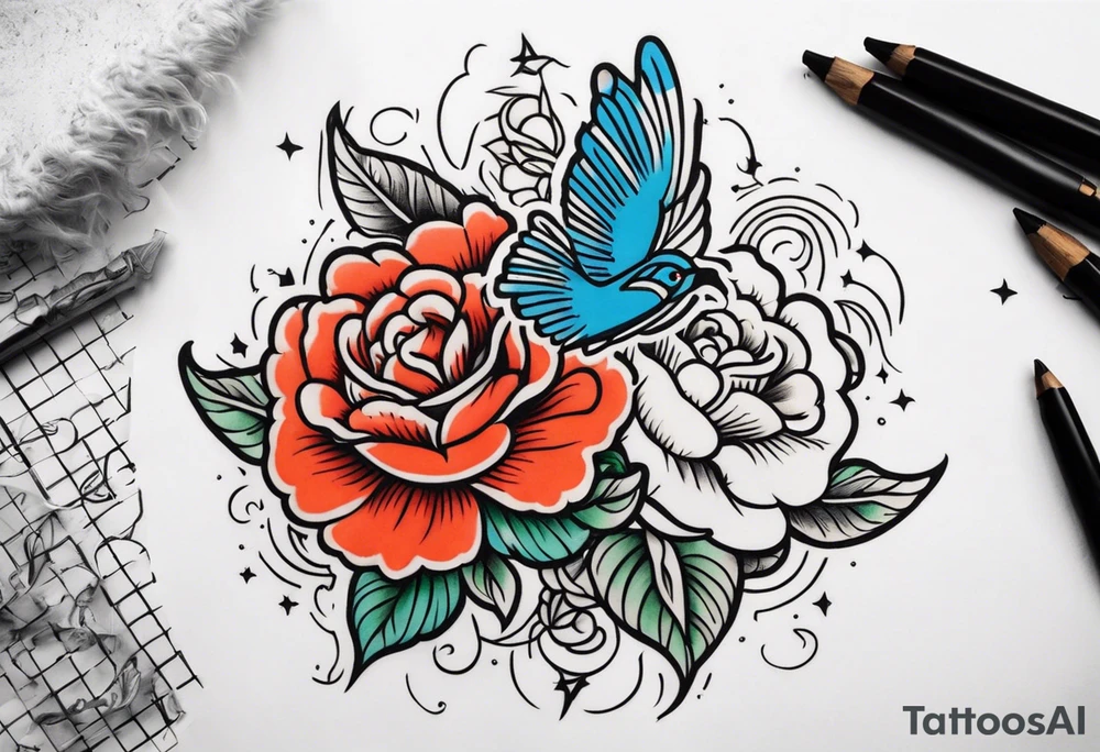 heaven vintage tattoo style old school traditional tattoo idea
