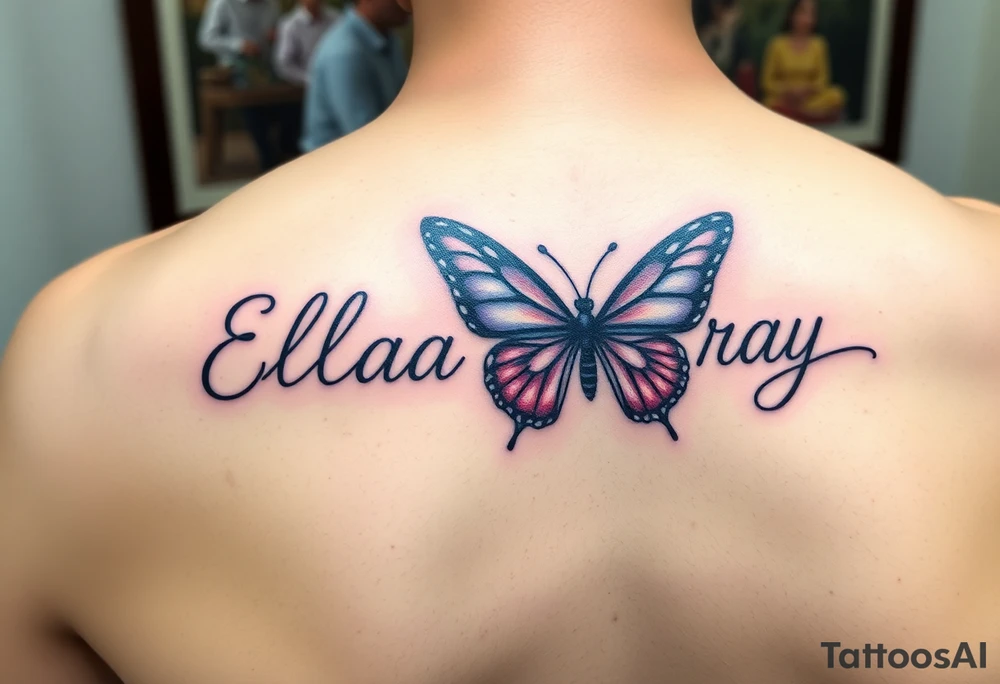 name 
EllaRay with a butterfly tattoo idea