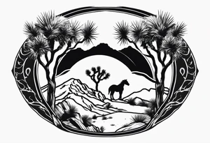 Joshua tree yin and yang tattoo idea