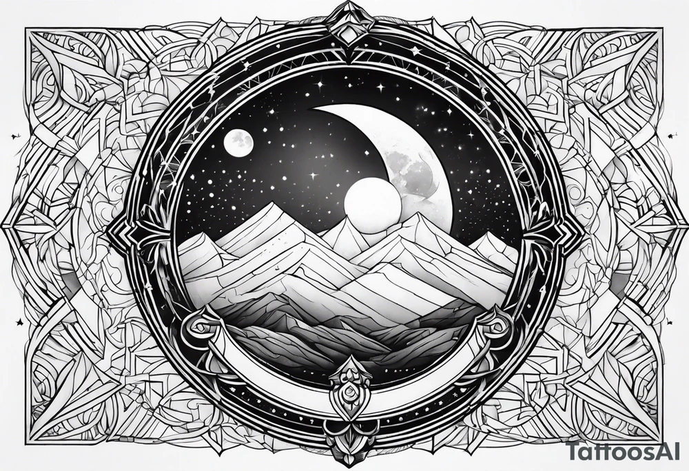 sacred moon tattoo idea