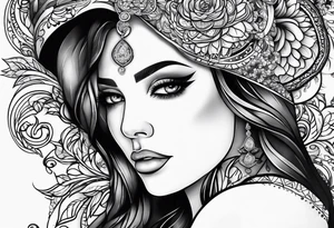 Mothers bond with three daughters tattoo idea