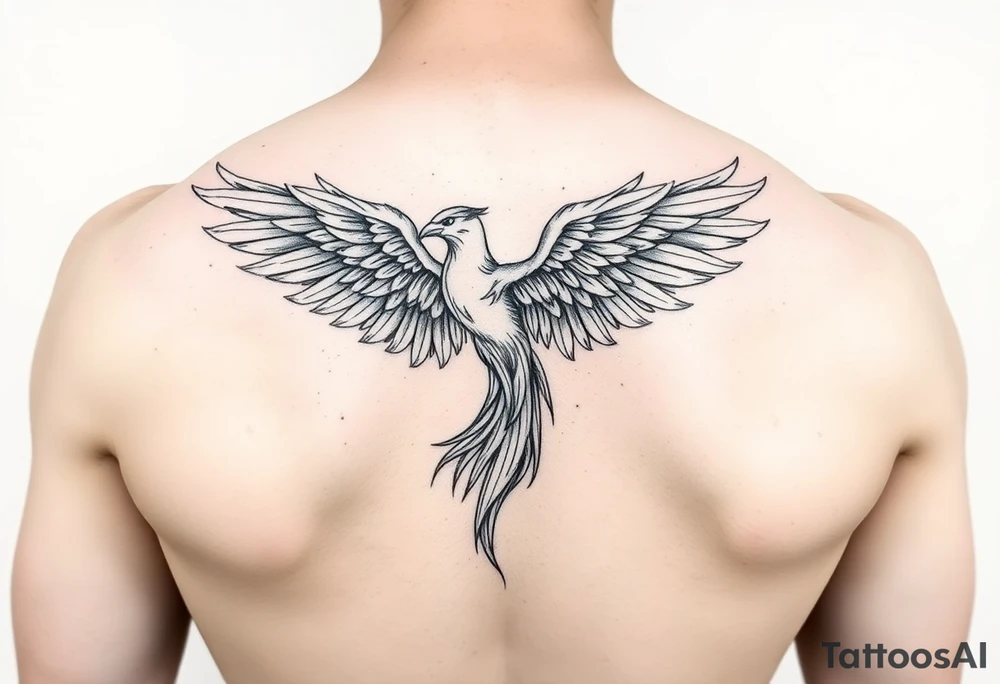 phoenix sur le bras gauche tattoo idea