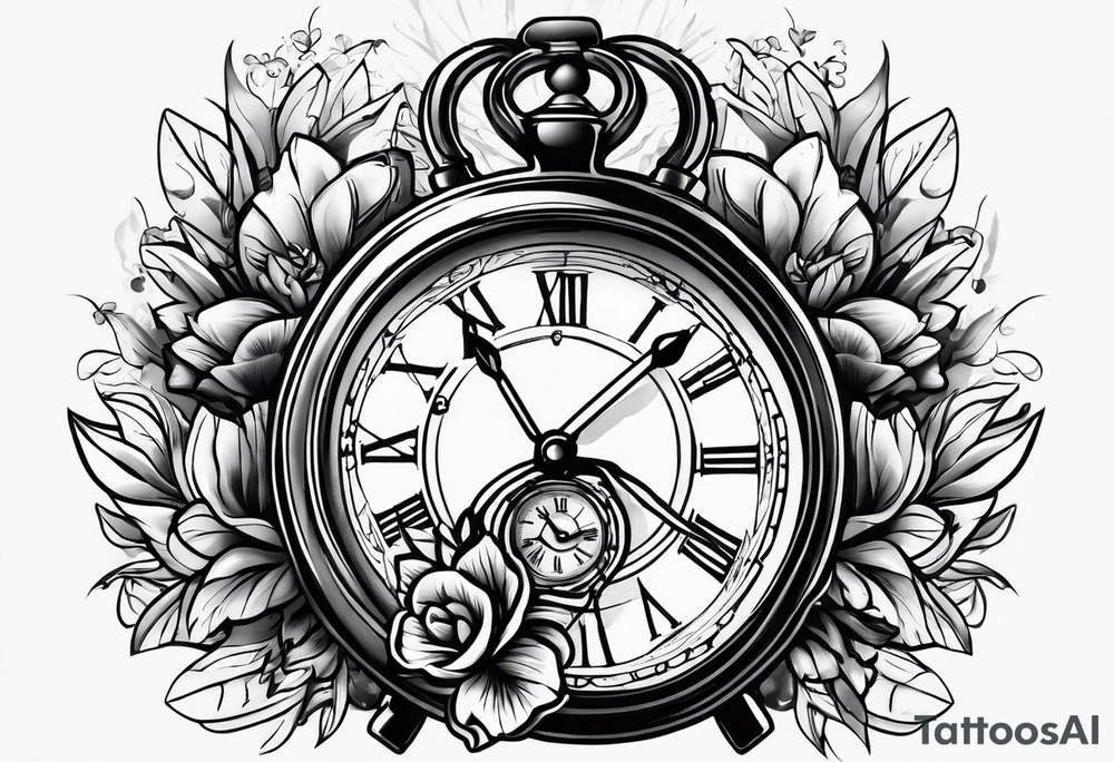 Grenade and clock tattoo idea