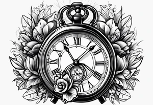 Grenade and clock tattoo idea