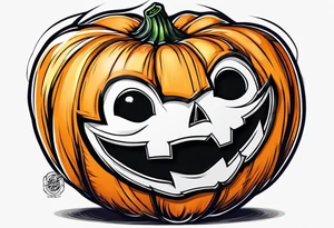 Not a jack-o'-lantern. Pumpkin child tattoo idea