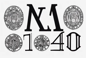 Roman numeral date filled it with fingerprint tattoo idea