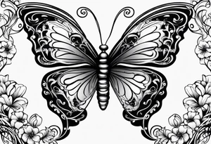 butterfly makes a heart tattoo idea