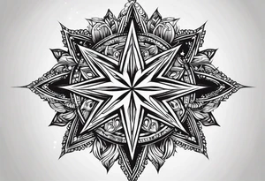 outline drawing of a star tattoo idea
