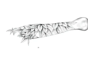 Amazon rainforest foliage tattoo idea