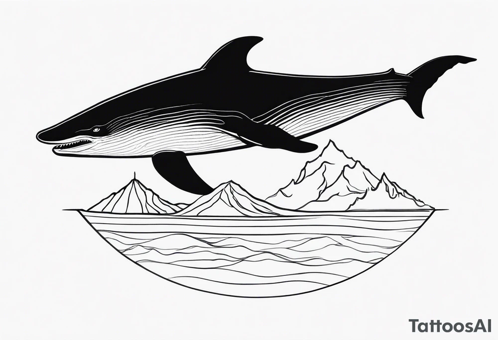 Gojira from Mars to Sirius simple whale tattoo idea