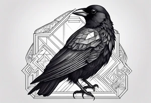 alpine chough tattoo idea