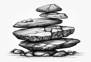 rocks balancing on top of each other tattoo idea