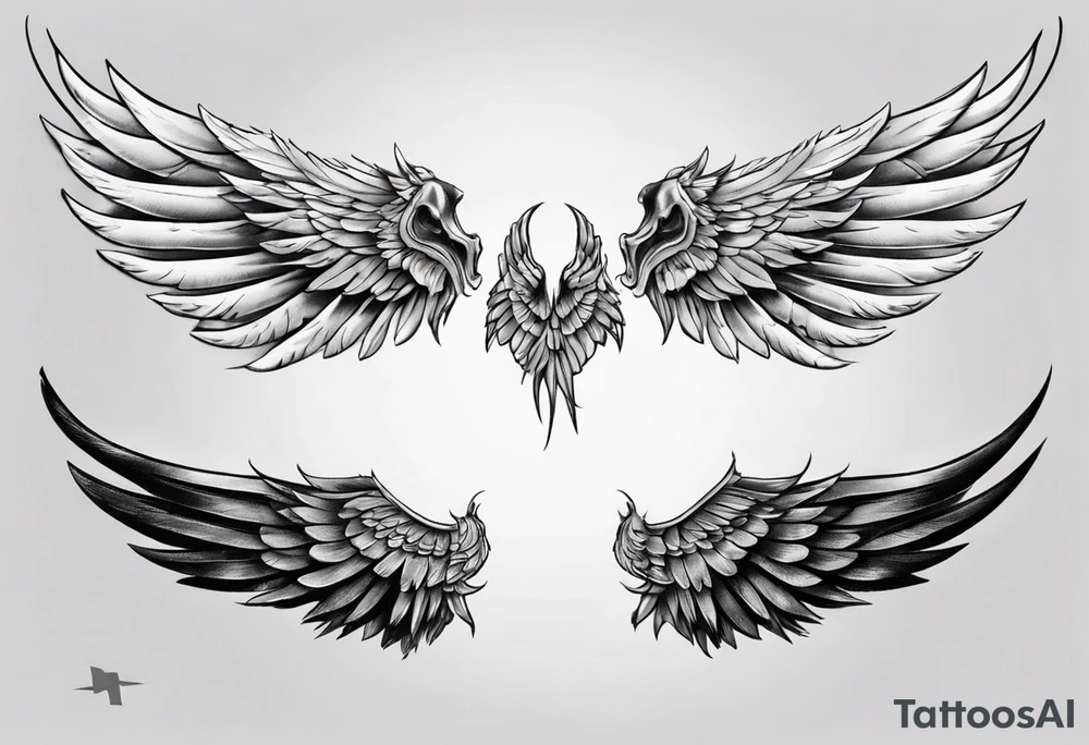 half wing for back tatto tattoo idea