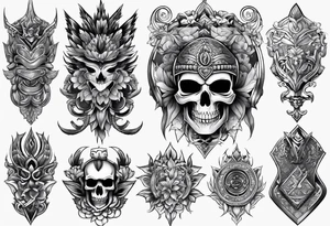 Shin armor tattoo idea