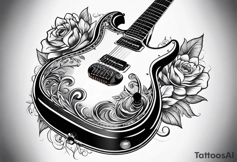 Electric guitar tattoo idea