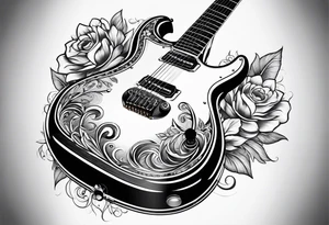 Electric guitar tattoo idea