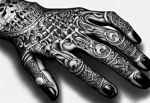 skeleton hand for man,says kayla somewhere on it, tattoo idea
