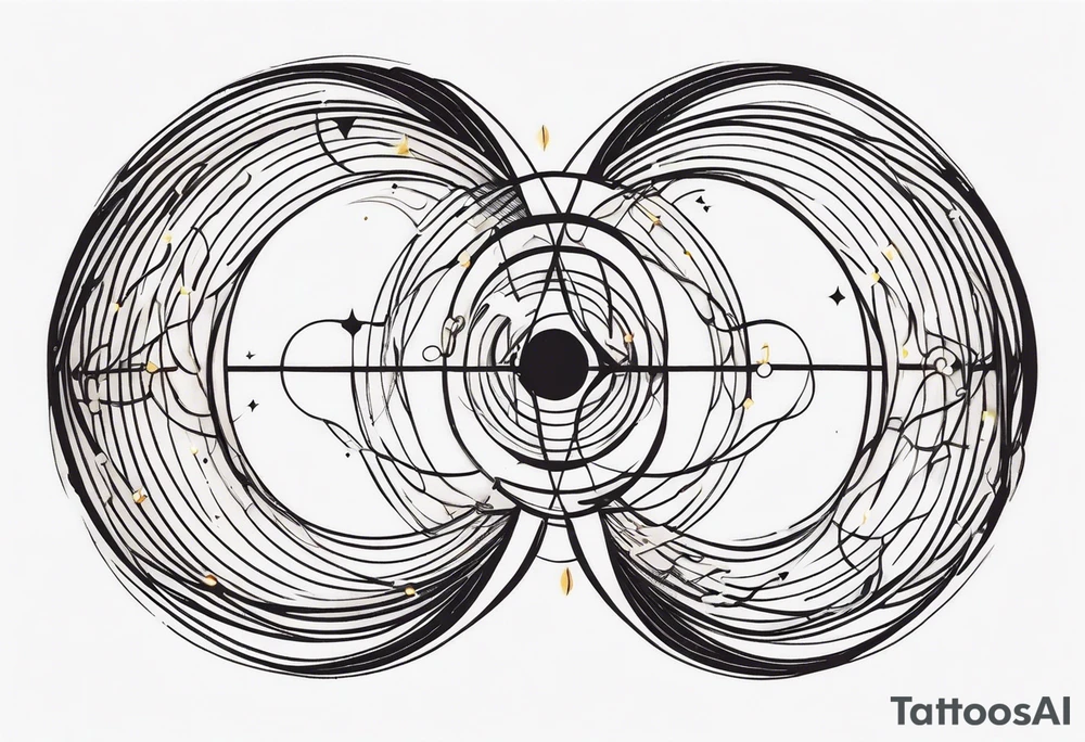 Quantum entanglement tattoo idea