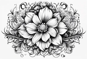 Abstract Chery flovers tattoo idea