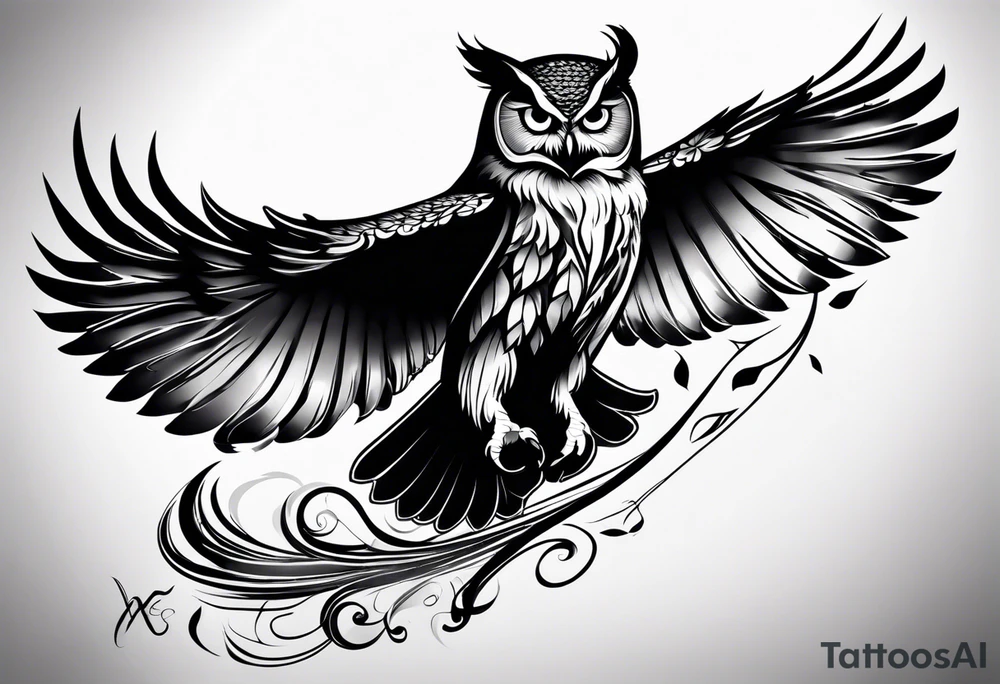 Infinity owl tattoo idea
