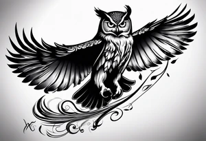 Infinity owl tattoo idea