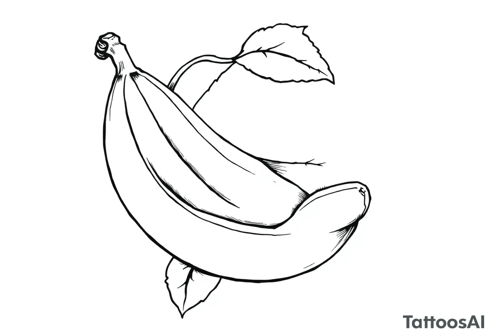 A banana inside a peach who submitted to the banana tattoo idea