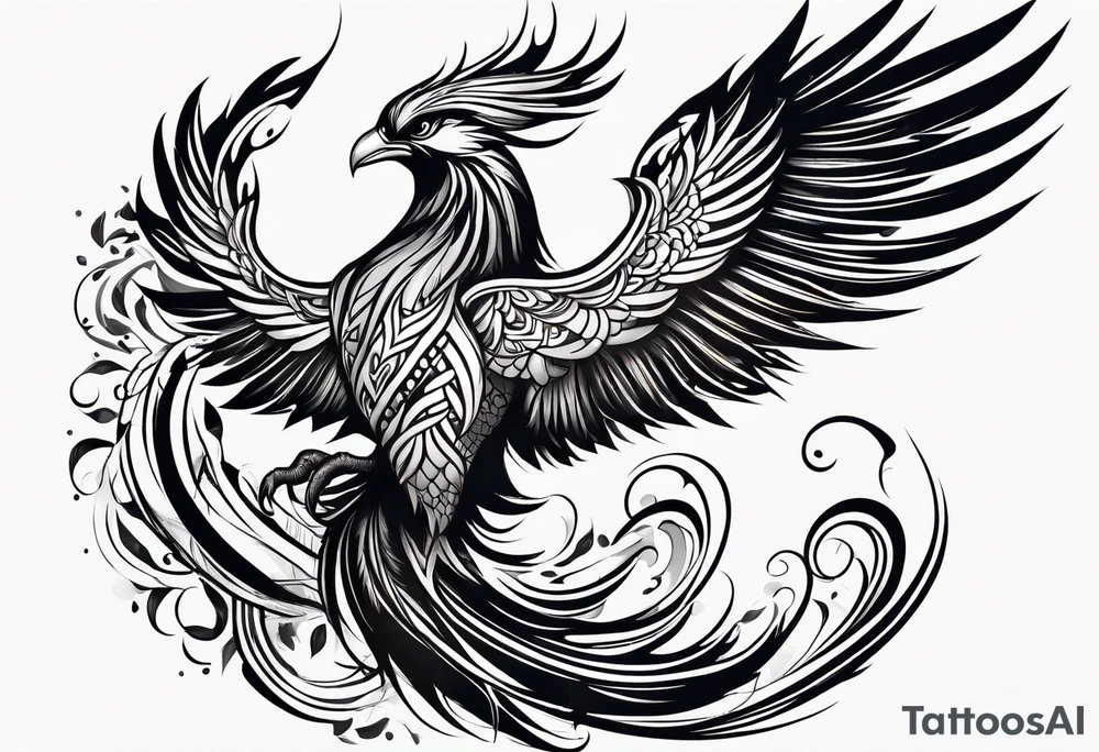 Phoenix bird for arm tattoo idea