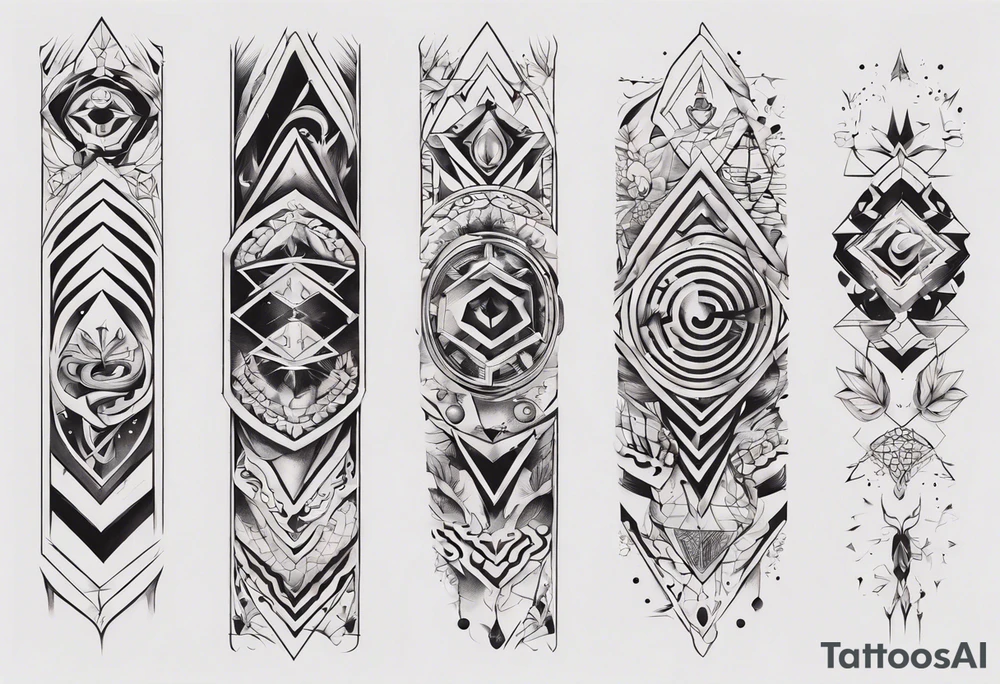 Arm sleeve covering tattoo idea