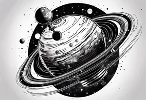 Deep space satellite tattoo idea