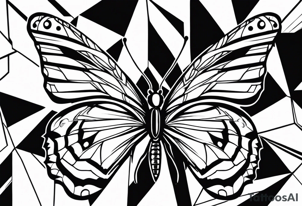 Butterfly, city scape, saginaw, police officer tattoo idea