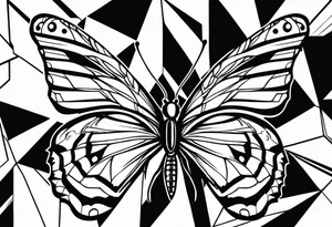 Butterfly, city scape, saginaw, police officer tattoo idea