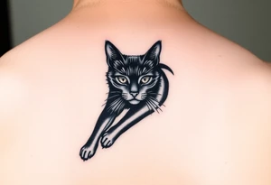 black cat tattoo idea