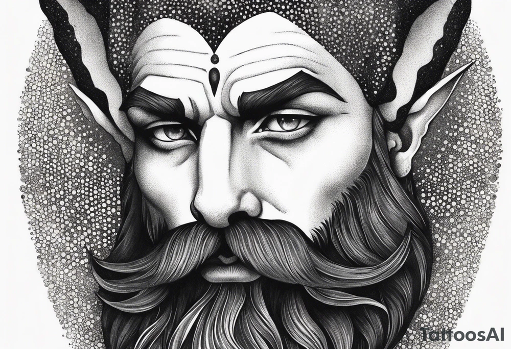 capricorn with beard tattoo idea