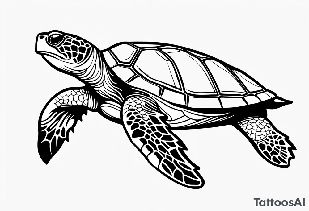 marine turtle tattoo idea
