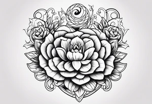 Snakes and flowers tattoo idea