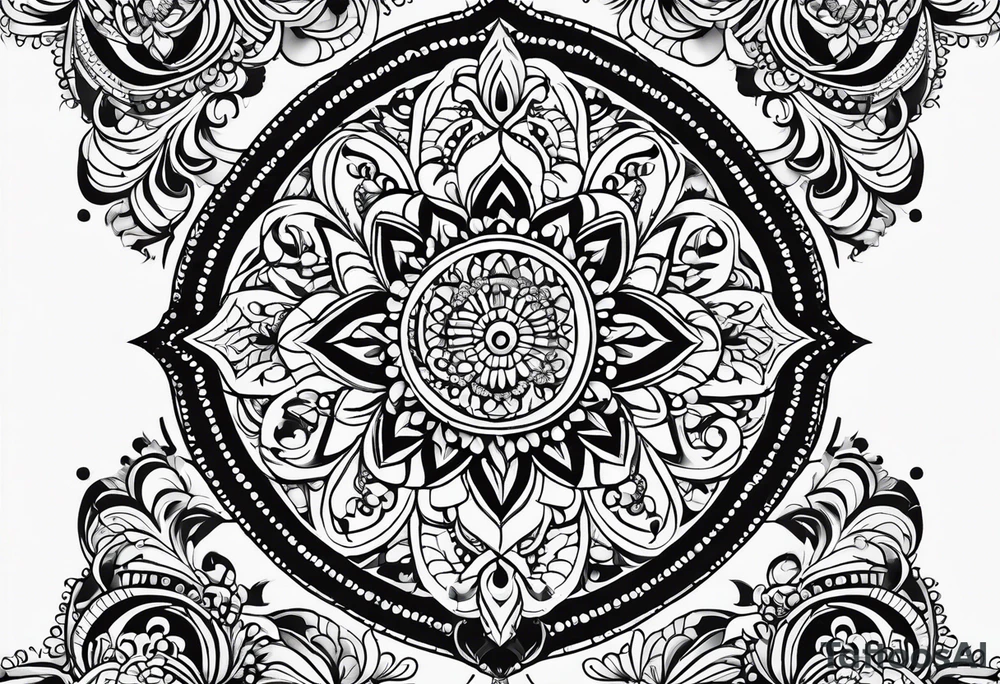 henna pattern tattoo idea