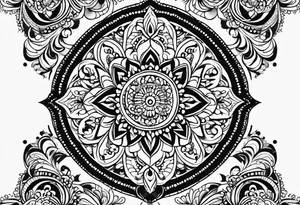 henna pattern tattoo idea
