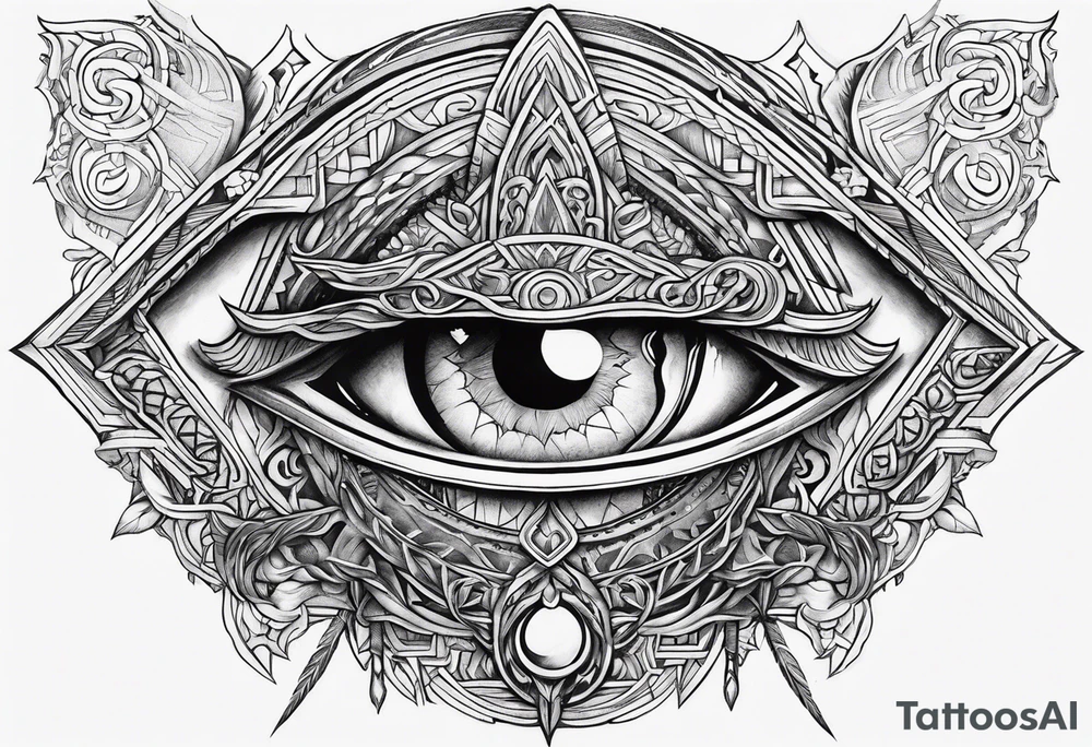 nordic god eye scar odin tattoo idea