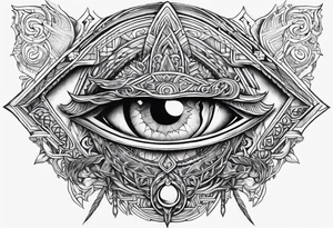 nordic god eye scar odin tattoo idea
