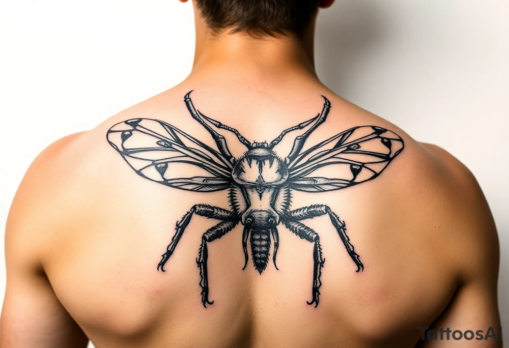 Land of giant bugs tattoo idea