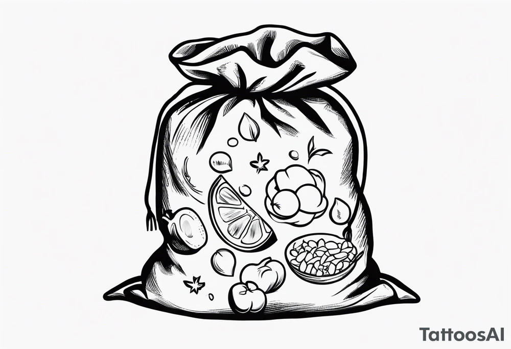 grocery sack plastic sack tattoo idea