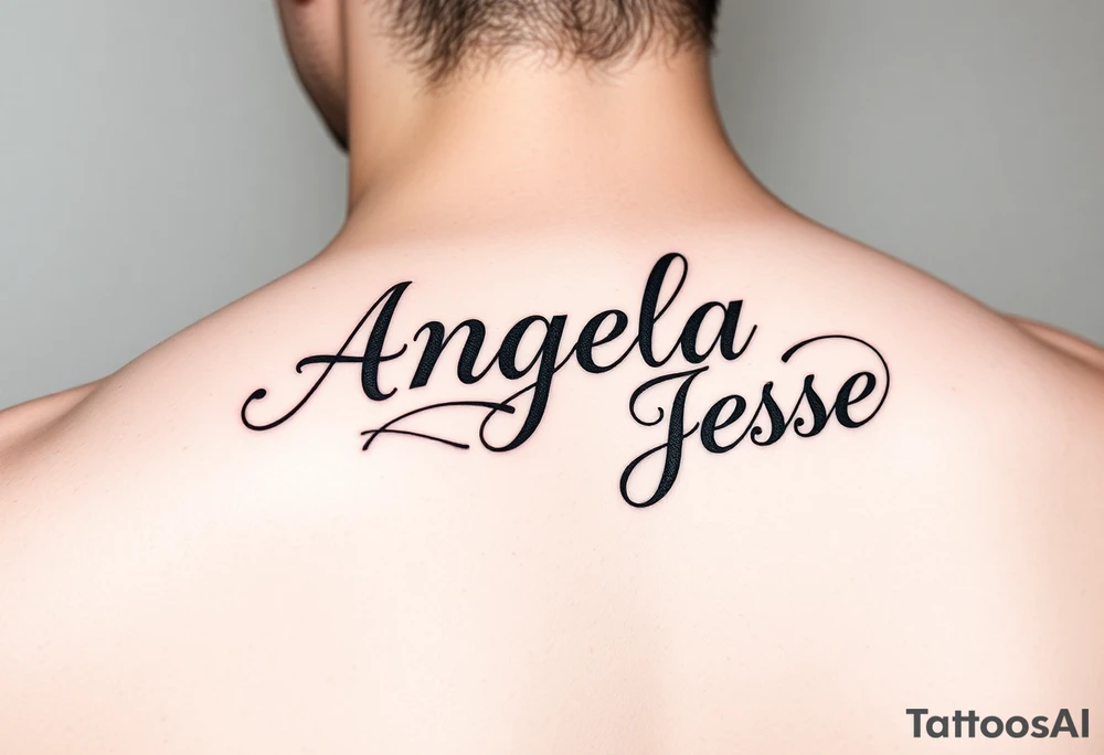 The name Angela and Jesse Combined tattoo idea